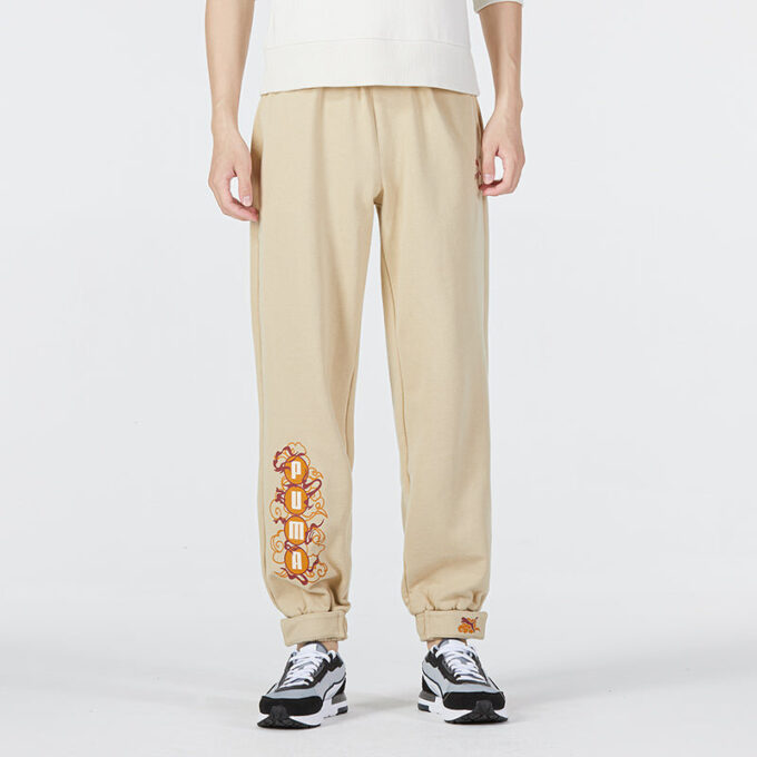 Pantalones de punto con etiqueta CC «Beige»