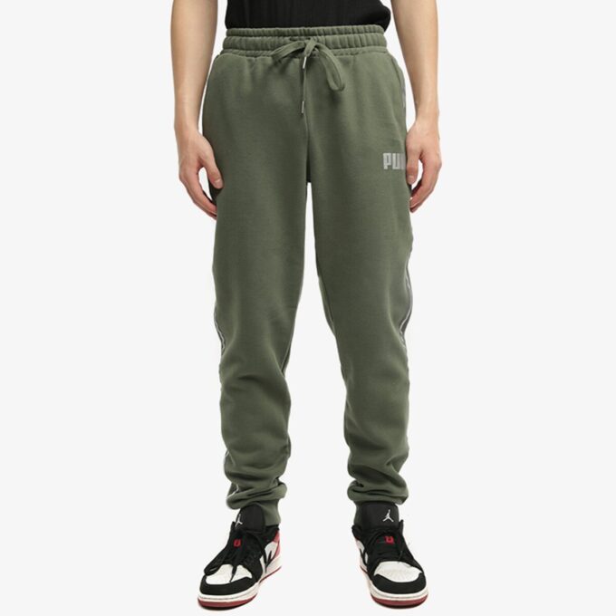 Pantalones deportivos con cinta metálica Nights «Verde y blanco»