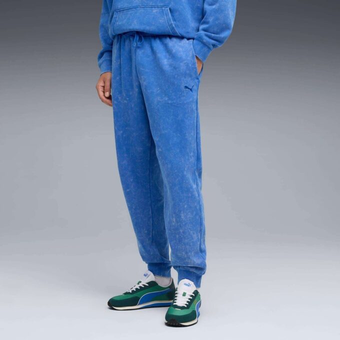Pantalones deportivos de polar con lavado ácido para hombre de Elevated Essentials Pantalones deportivos de polar con lavado ácido para hombre de Elevated Essentials