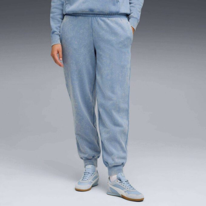 Pantalones deportivos de polar con lavado ácido para mujer de Elevated Essentials