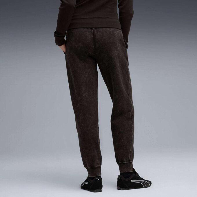 Pantalones deportivos de polar con lavado ácido para mujer de Elevated Essentials
