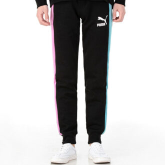 Pantalones deportivos icónicos T7 «Negro, Blanco y Azul»