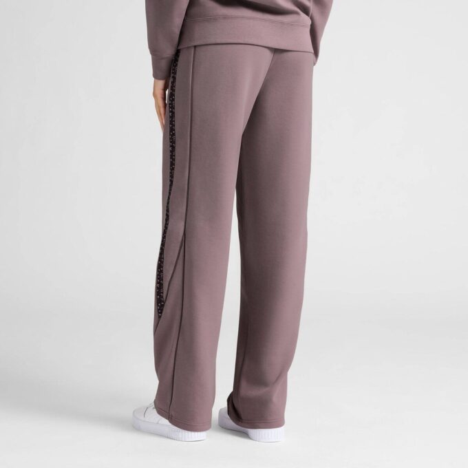 Pantalones rectos con estampado animal Essentials para mujer
