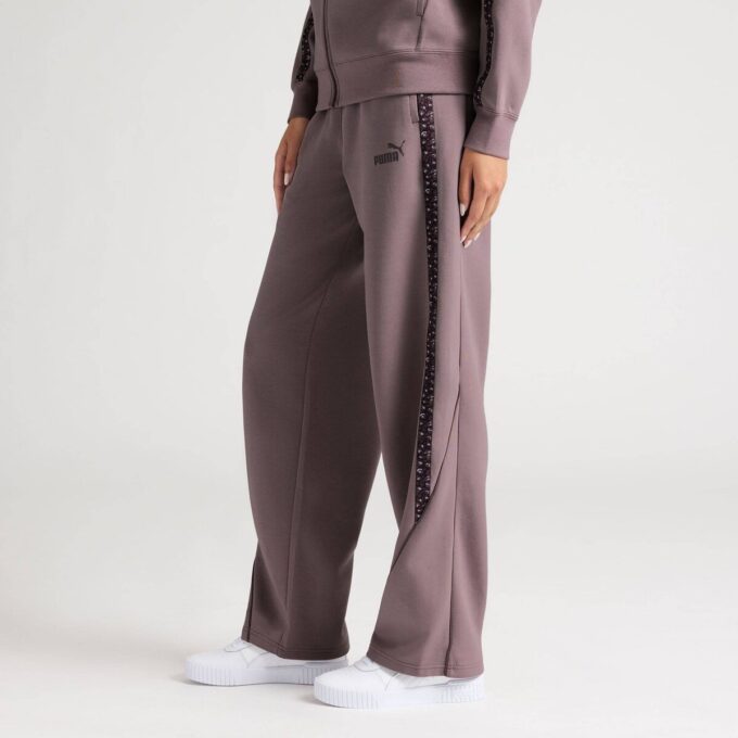 Pantalones rectos con estampado animal Essentials para mujer