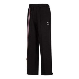 Pantalones rectos con insignia del equipo «Negro»