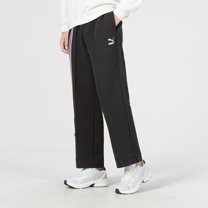 Pantalones rectos con insignia del equipo «Negro»