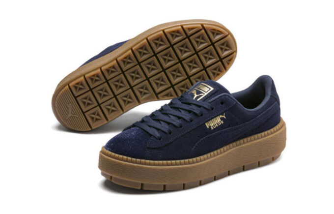 Plataforma de ante Trace Velour «Azul marino»