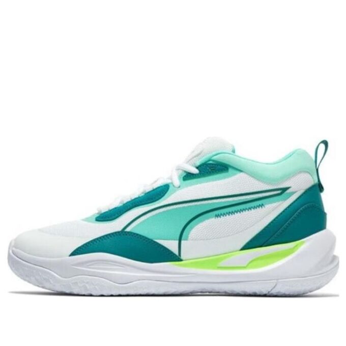 Playmaker Pro Mid «Blanco y verde azulado»