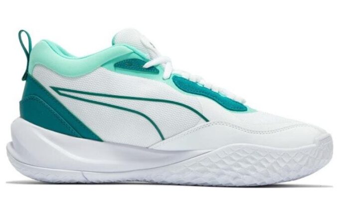 Playmaker Pro Mid «Blanco y verde azulado»