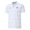 Polo de manga corta a rayas PUMA x BMW Motorsport «Blanco y negro»
