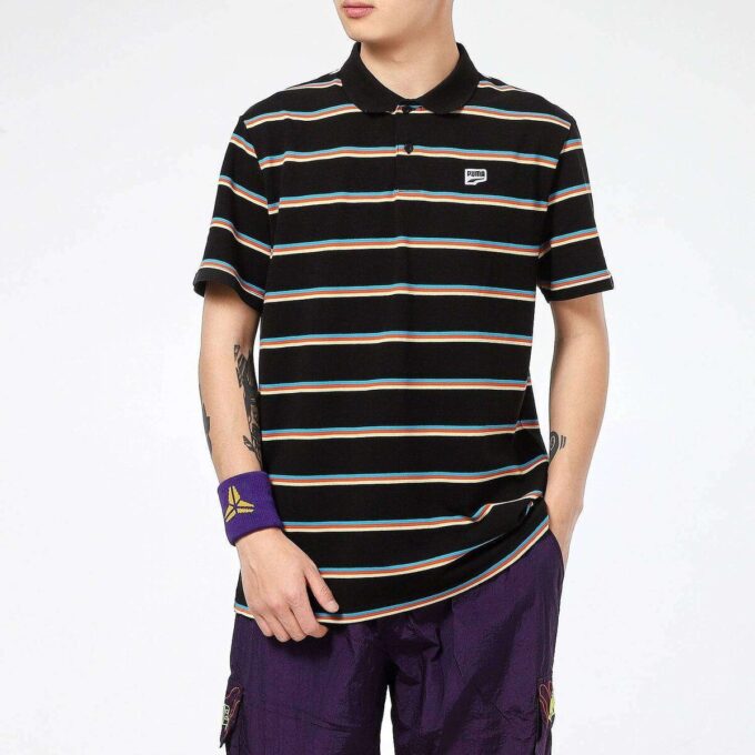 Polo de rayas Downtown «Negro»