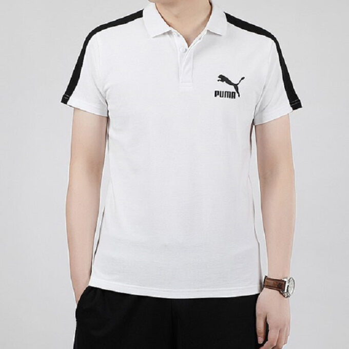Polo icónico T7 «Blanco y negro»
