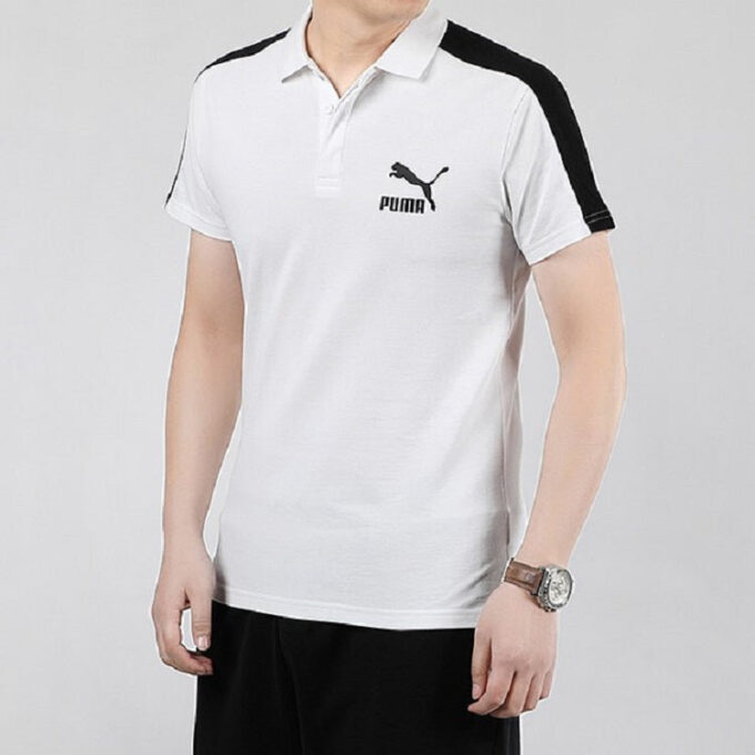 Polo icónico T7 «Blanco y negro»