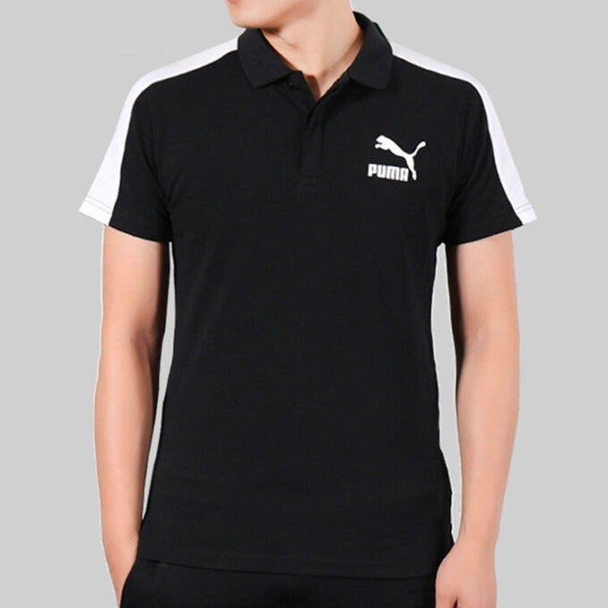 Polo icónico T7 «Negro y blanco»