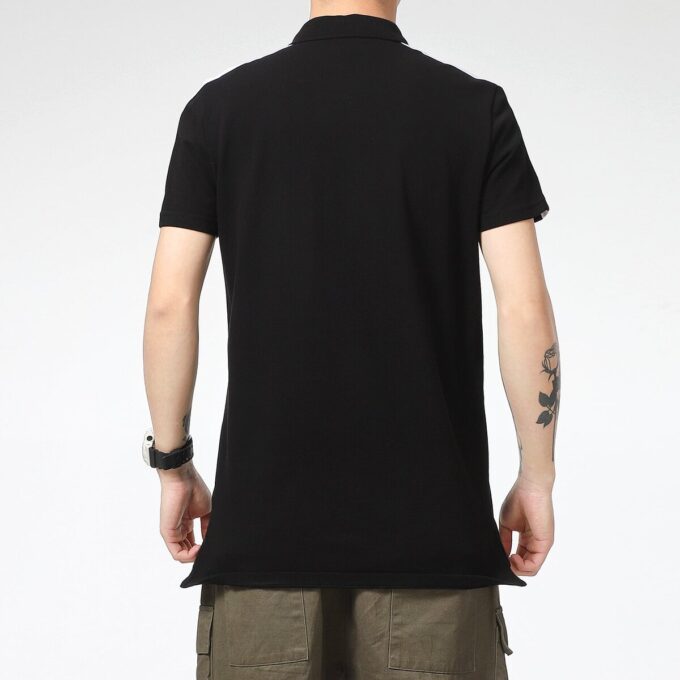 Polo icónico T7 «Negro y blanco»