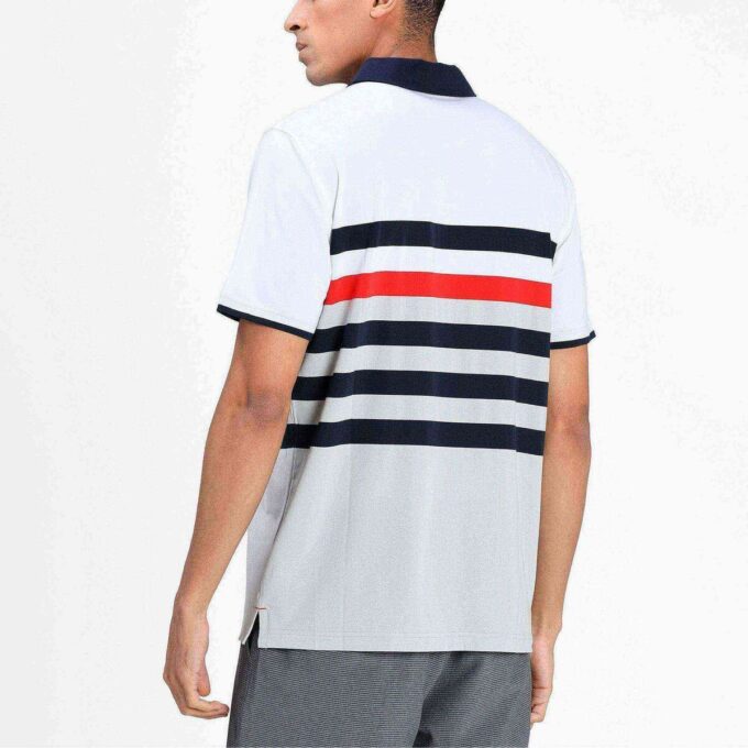 Polo unidireccional MATTR «Blanco, negro y rojo»