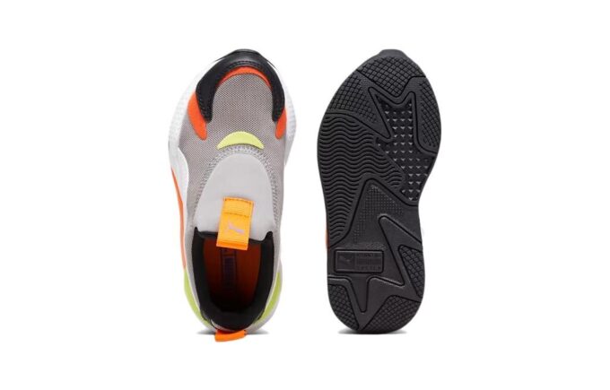 (PS) RS-X3 Slip-On «Gris hormigón, naranja Rickie»