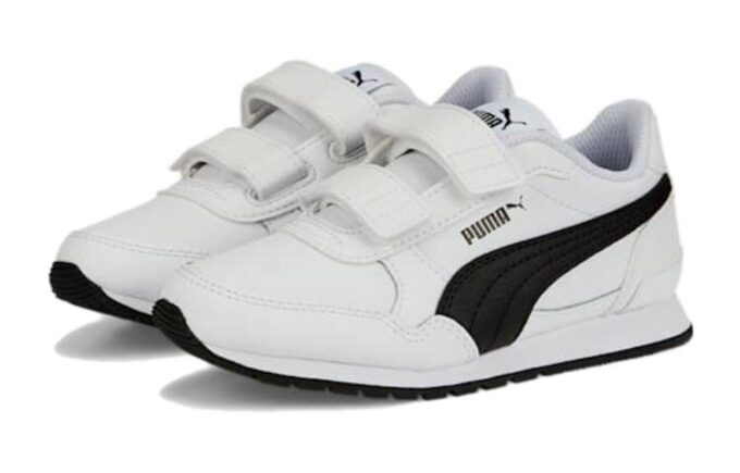 (PS) Zapatillas de cuero ST Runner v3 «Blanco y negro»