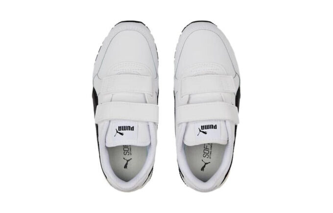(PS) Zapatillas de cuero ST Runner v3 «Blanco y negro»