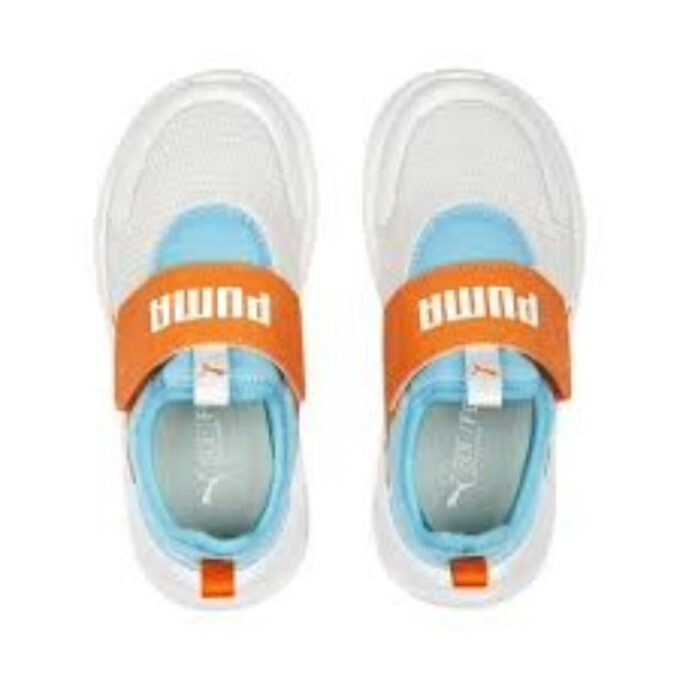 (PS) Zapatillas sin cordones Evolve «Blanco, naranja y azul»