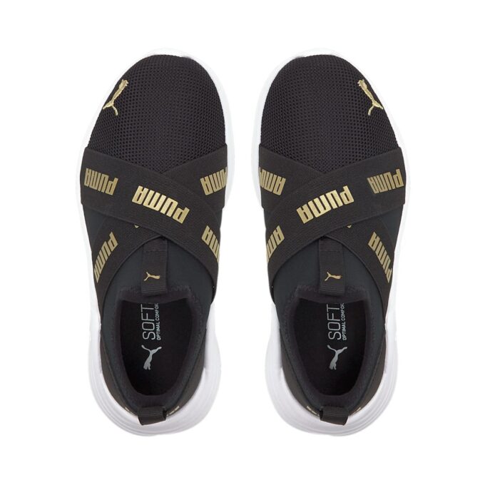 (PS) Zapatillas sin cordones Wired Run «Black Team Gold»