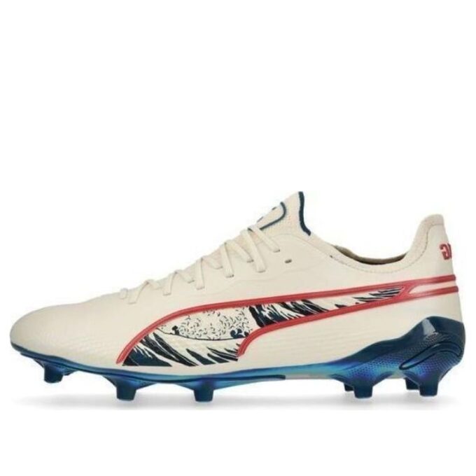 PUMA x Unisport King Ultimate FG «Crema Blanco Rojo»