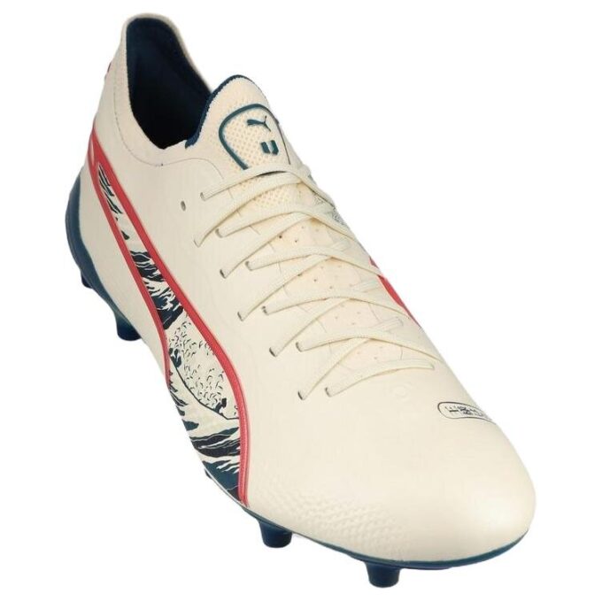 PUMA x Unisport King Ultimate FG «Crema Blanco Rojo»