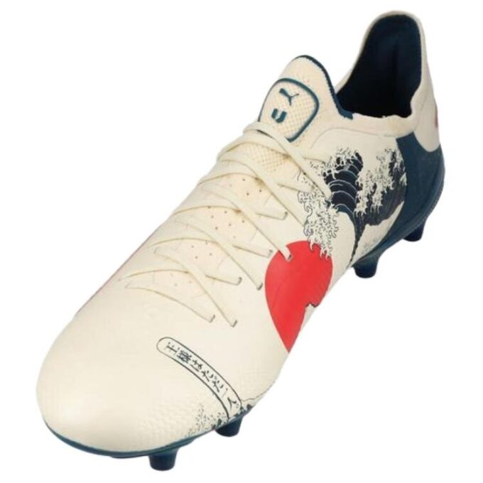 PUMA x Unisport King Ultimate FG «Crema Blanco Rojo»