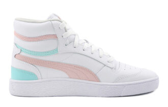 Ralph Sampson Mid K Zapatillas de caña media en blanco, rosa y azul