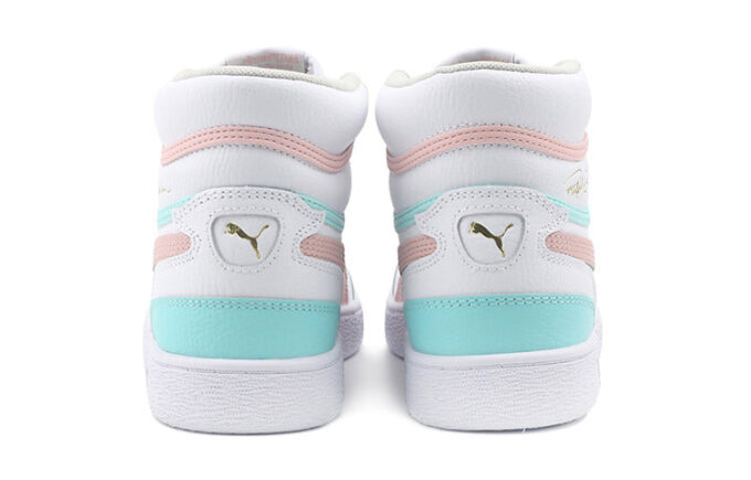 Ralph Sampson Mid K Zapatillas de caña media en blanco, rosa y azul