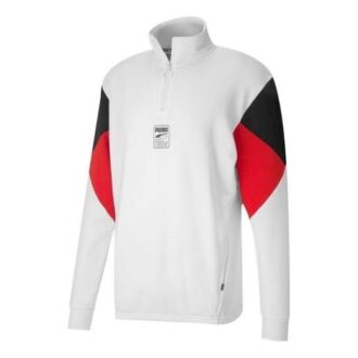 Rebel Half-Zip TR «Blanco, Negro y Rojo»