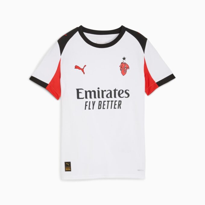 Réplica de la camiseta de fútbol de visitante del AC Milan 25/26 para niños grandes