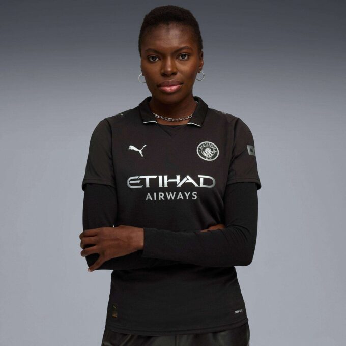 Réplica de la camiseta de fútbol visitante del Manchester City 25/26 para mujer Réplica de la camiseta de fútbol visitante del Manchester City 25/26 para mujer