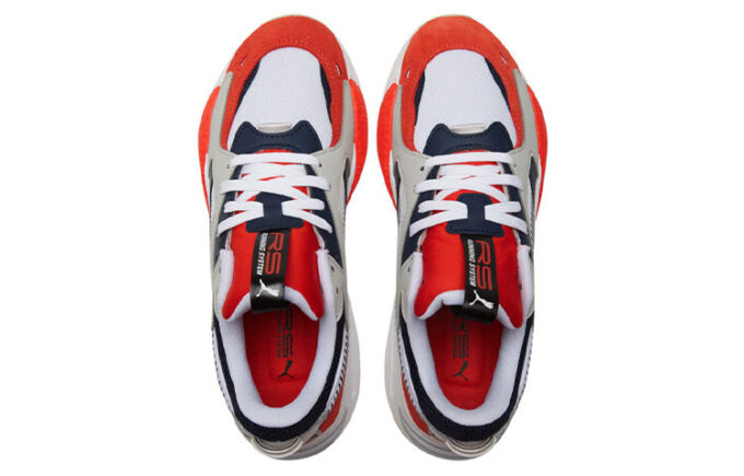 RS-Z – Zapatillas deportivas retro antideslizantes con amortiguación de impactos, color rojo y blanco