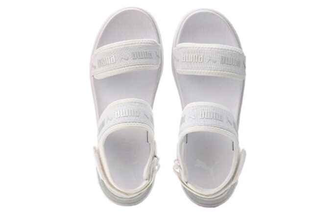 Sandalia deportiva para mujer «Blanco metalizado plateado»