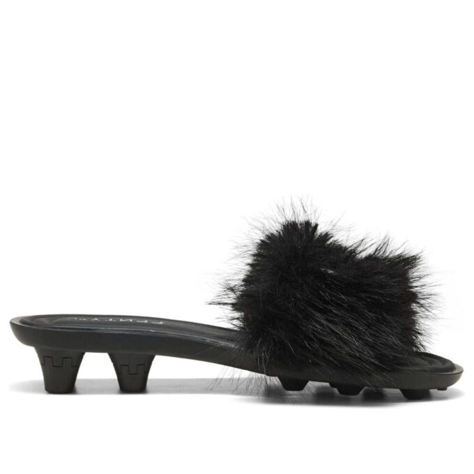 Sandalias con tacos de gato (WMNS) x FENTY «Chic Fur Black»