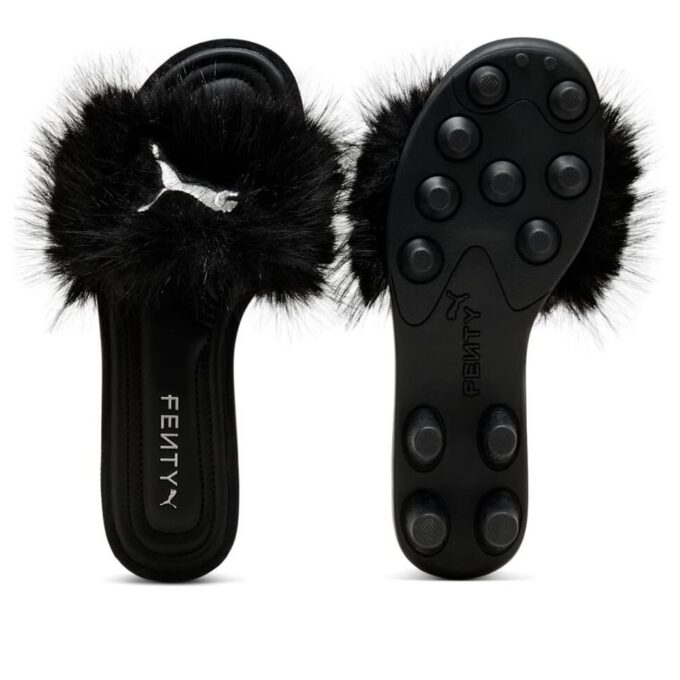 Sandalias con tacos de gato (WMNS) x FENTY «Chic Fur Black»