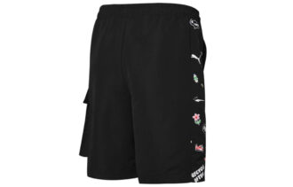 Shorts cargo tejidos con concienciación «Negro y blanco»