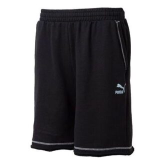 Shorts con logo «Negro con costuras blancas»