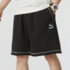 Shorts con logo «Negro con costuras blancas»