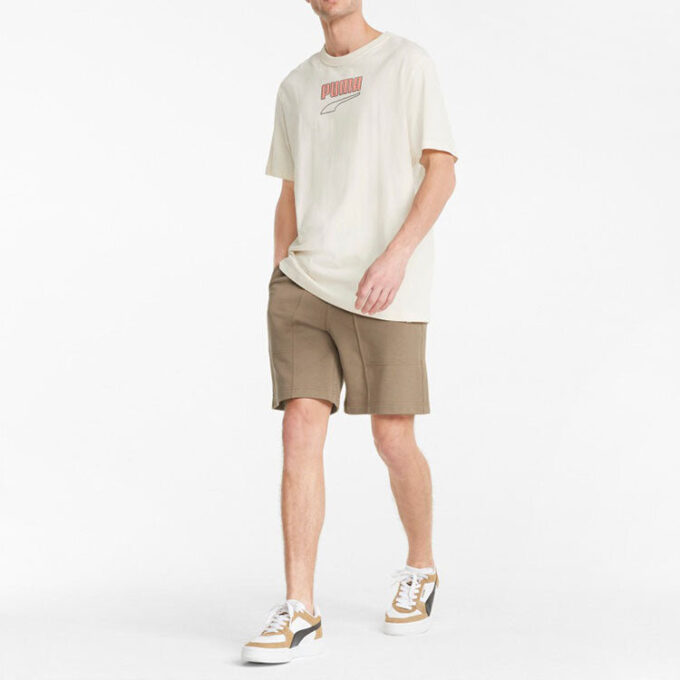 Shorts con logo pequeño «Marrón»