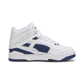 Slipstream High Cracked Leather «Blanco Azul Marino»