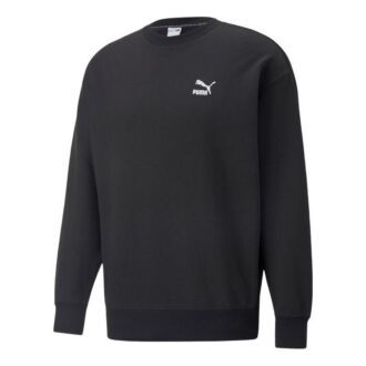 Sudadera clásica de cuello redondo relajada «Negra»