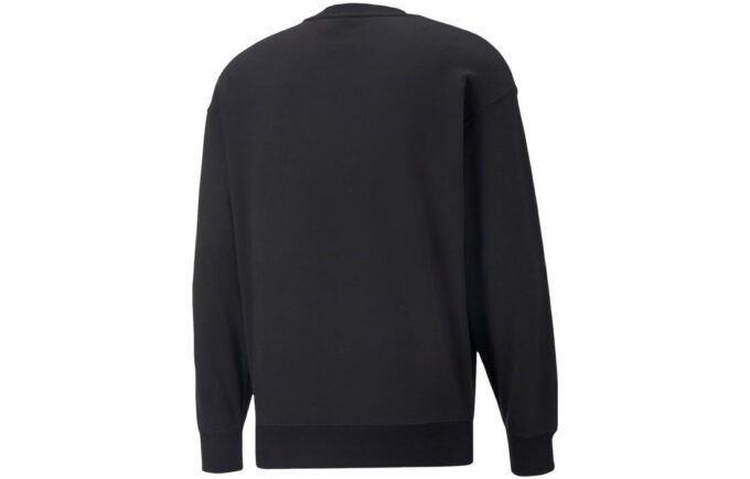 Sudadera clásica de cuello redondo relajada «Negra»