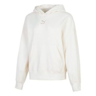Sudadera clásica extragrande con capucha TR «Blanco y gris» (mujeres)