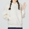 Sudadera clásica extragrande con capucha TR «Blanco y gris» (mujeres)