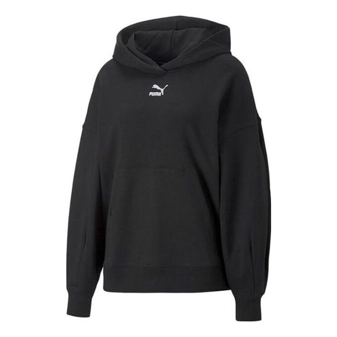 Sudadera clásica extragrande con capucha TR «Negro y blanco» (mujeres)