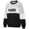 Sudadera con bloques de color AOP (mujeres) «Negro, verde y blanco»