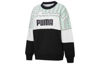 Sudadera con bloques de color AOP (mujeres) «Negro, verde y blanco»