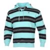 Sudadera con capucha a rayas del centro de la ciudad «Azul, blanco y negro»